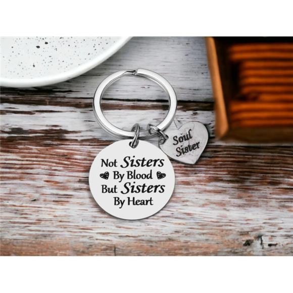 Sister By Blood but Sister By Heart Keychain | Best Friends |  Keychain for Gift - Picture 2 of 6